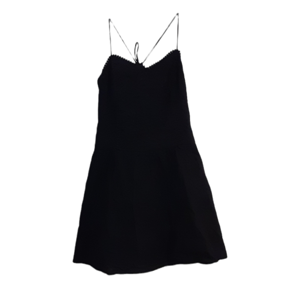 GAP Black Embroidered Women's Sphaghetti Strap Mini Dress Size S NWT.